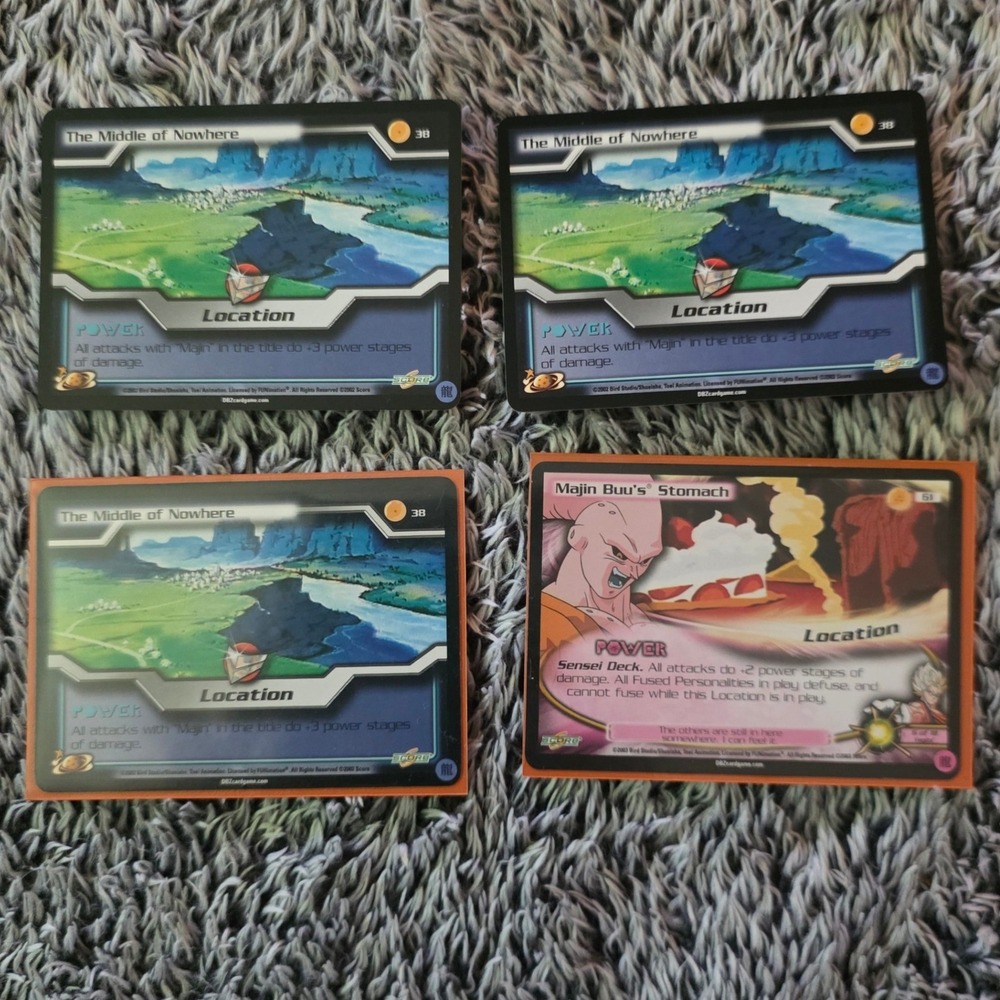 Dragon Ball Z TCG Score Buu Saga Location Card Lot Middle of Nowhere Majin Buu